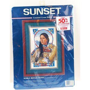 Sunset Counted Cross Stitch Kit Nobel Reflections Sandy Bodine Sealed 1997
